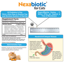 Nexabiotic Probiotics for Cats Diarrhea Treatment Supplement, 30 Doses