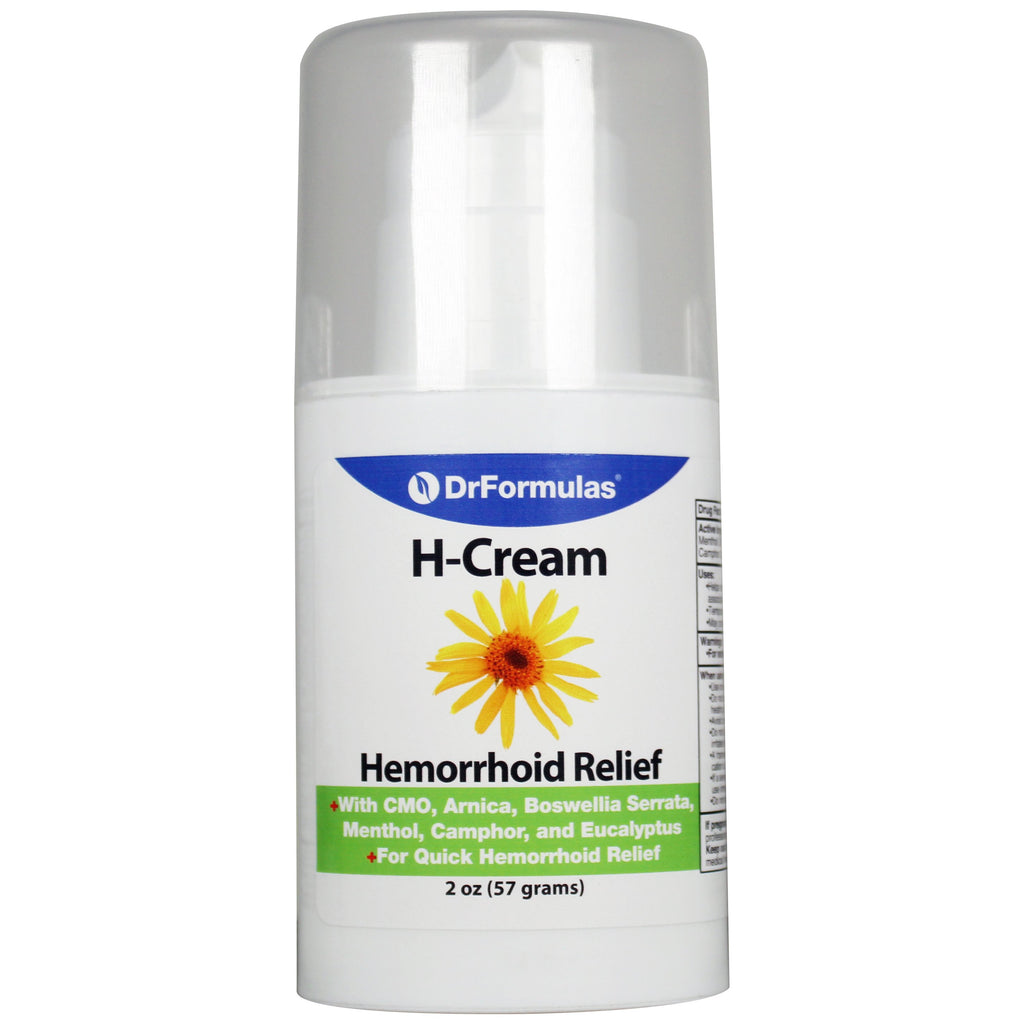 DrFormulas Hemorrhoid Treatment Cream features Menthol, Camphor, and other herbs to quickly reduce swelling and discomfort from external thrombosed hemorrhoids.
