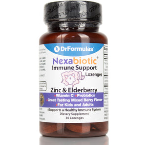 DrFormulas Zinc Lozenges with Elderberry, Vitamin C, Probiotics | 30 Count