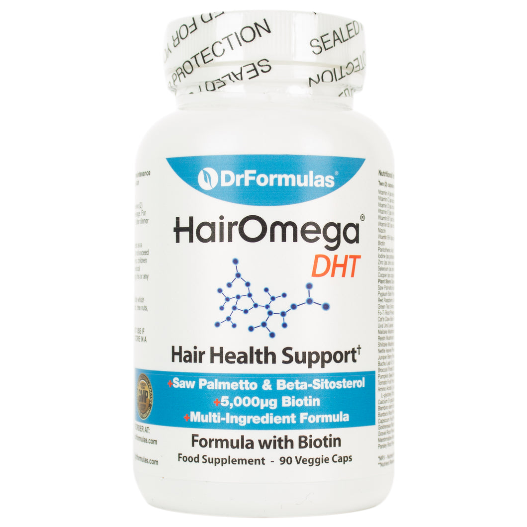 DrFormulas DHT Blocker for Men and Women | HairOmega Advanced Hair Growth Supplements, 45 Day Supply (UK Version)