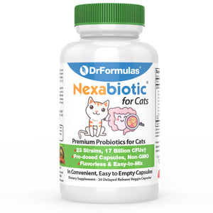 Nexabiotic Probiotics for Cats Diarrhea Treatment Supplement, 30 Doses