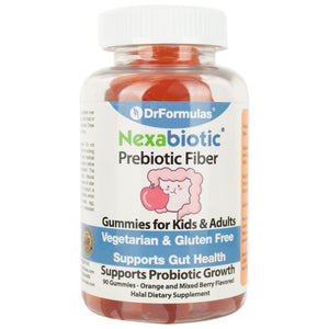 DrFormulas Prebiotic Fiber Gummies for Kids Constipation | Stool Softener Nexabiotic 90 Gummies
