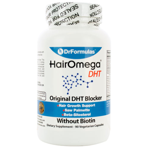 HairOmega DHT Blocker Original 33-Ingredient Formula without Biotin, B Vitamins and Iodine