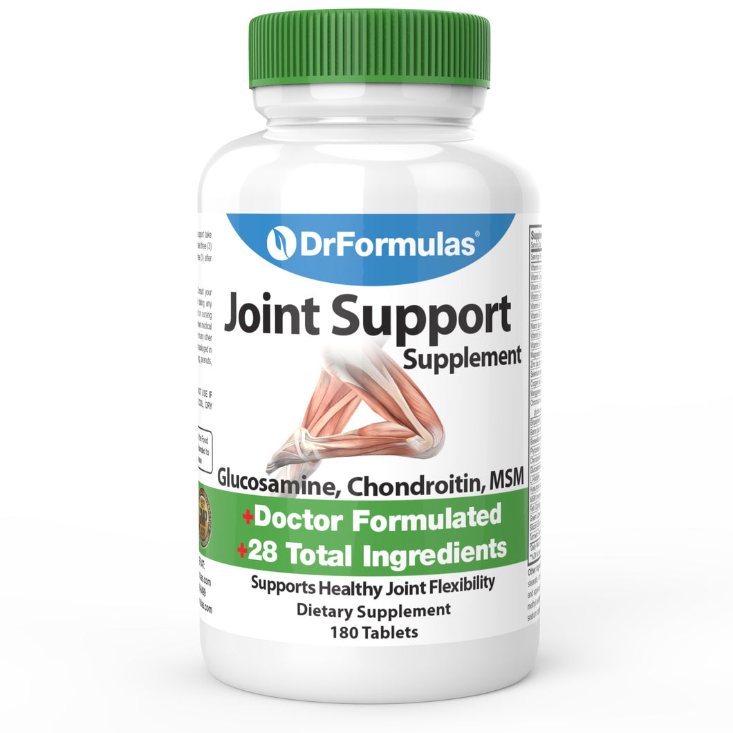 DrFormulas® 28 Ingredient Joint Supplement with Glucosamine Sulfate, Chondroitin, MSM (Formerly Mendamine), 180 Tablets