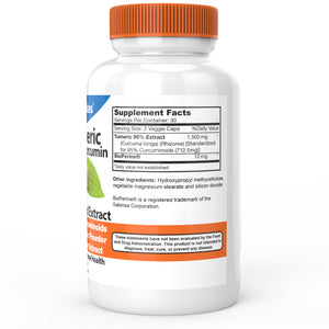 DrFormulas 30x Turmeric Curcumin | 30x Concentrated Anti Inflammatory Supplement, 60 Capsules