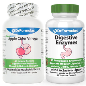 DrFormulas Apple Cider Vinegar with Pepsin and 17 Other Digestive Enzymes