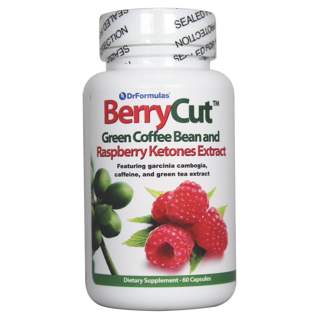 Berrycut 700mg Pure Raspberry Ketones with Green Coffee Bean Extract Fat Burner (60 Capsules)