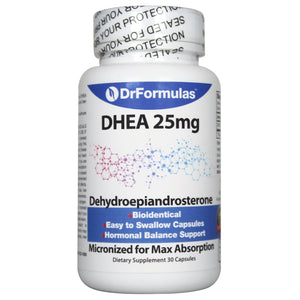 DrFormulas DHEA 25mg Booster for Women and Men Supplements | Dehydroepiandrosterone Pills for Androgen Support, 30 Capsules (not Cream or Gel)