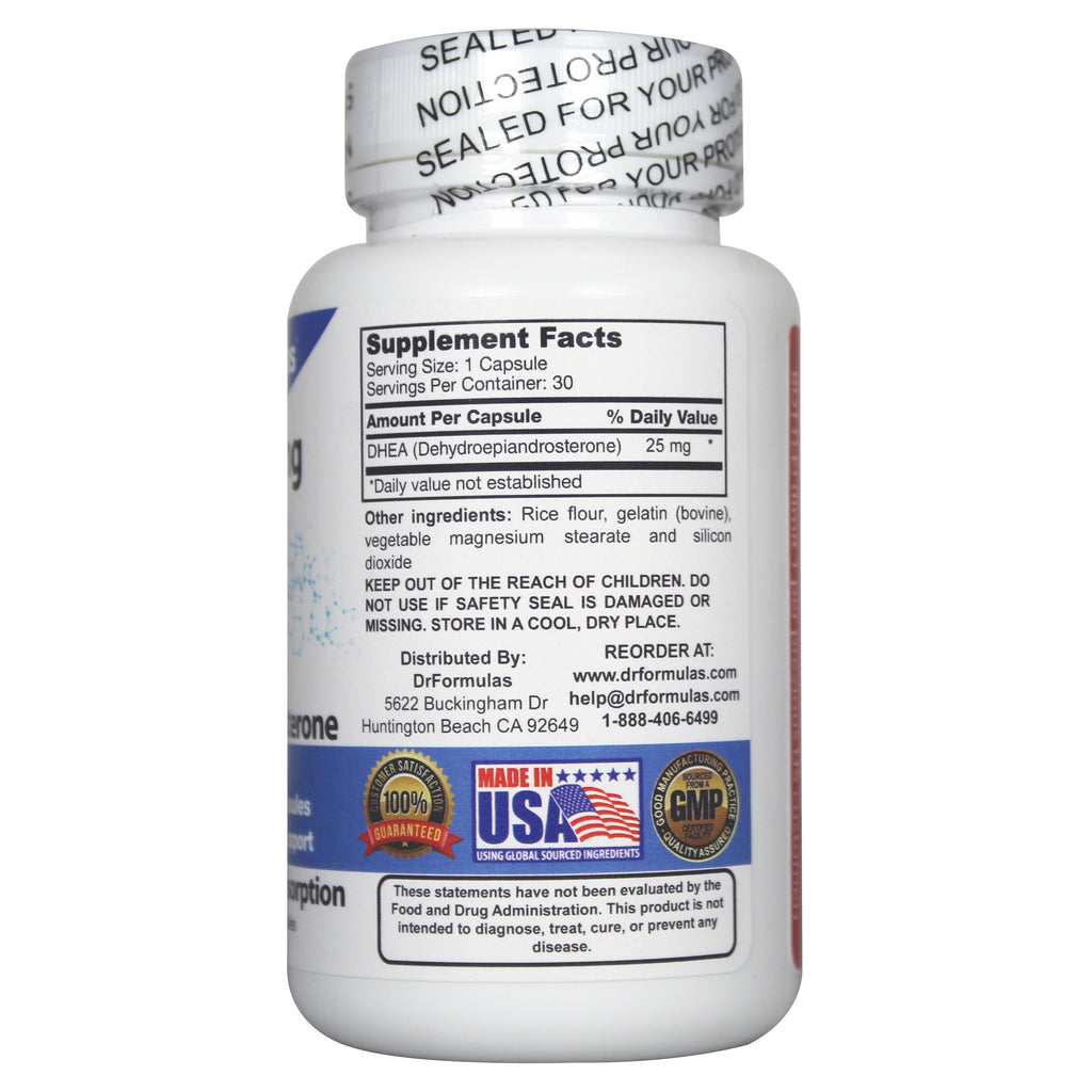 DrFormulas 25mg DHEA Dehydroepiandrosterone Booster for Adults