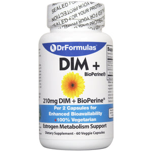 DrFormulas DIM Plus BioPerine Hormonal Balance Support for Men & Women | Diindolylmethane DIM Supplement
