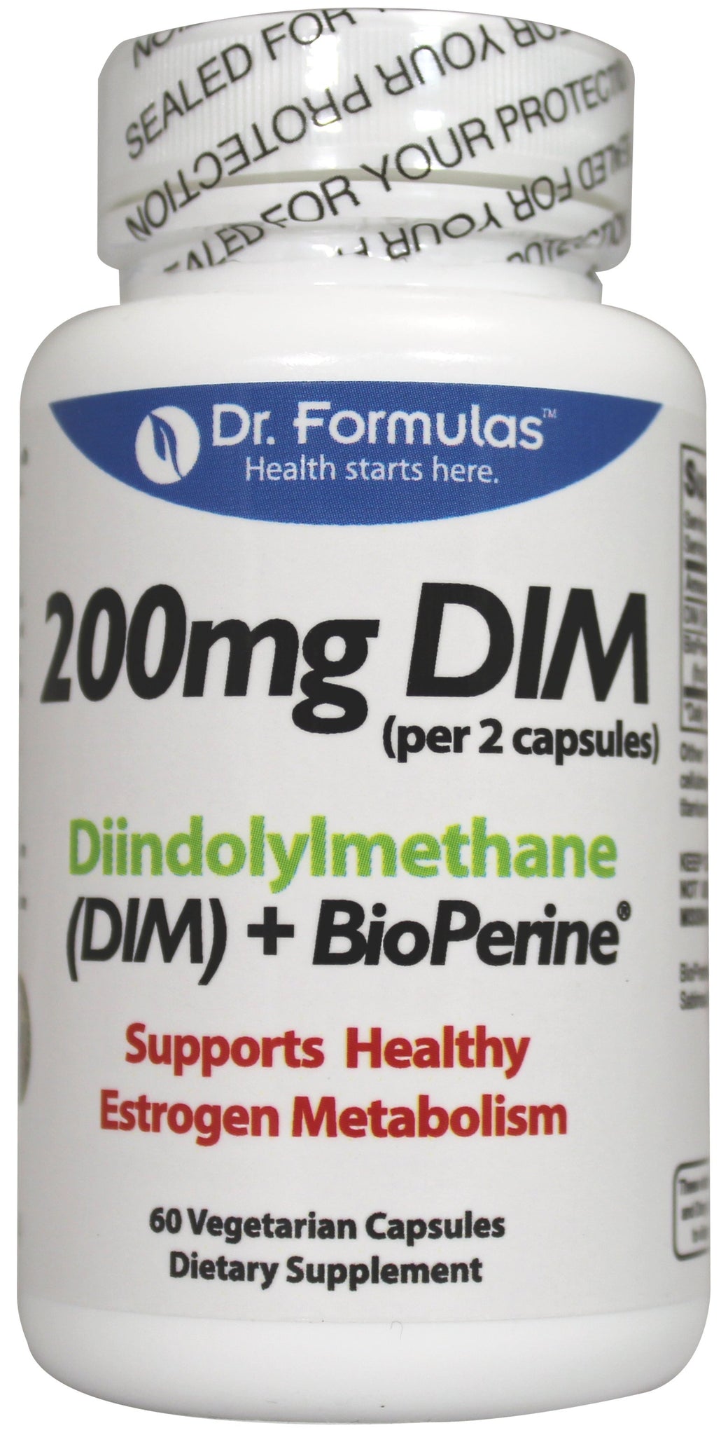 DIM Plus BioPerine Diindolylmethane DIM Supplement – DrFormulas