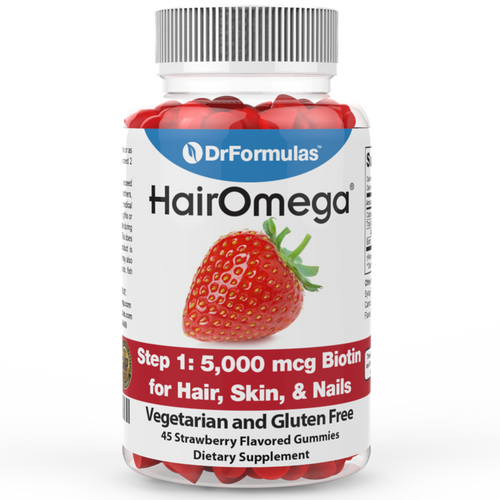 DrFormulas HairOmega 5000 mcg Biotin Gummies for Hair Growth