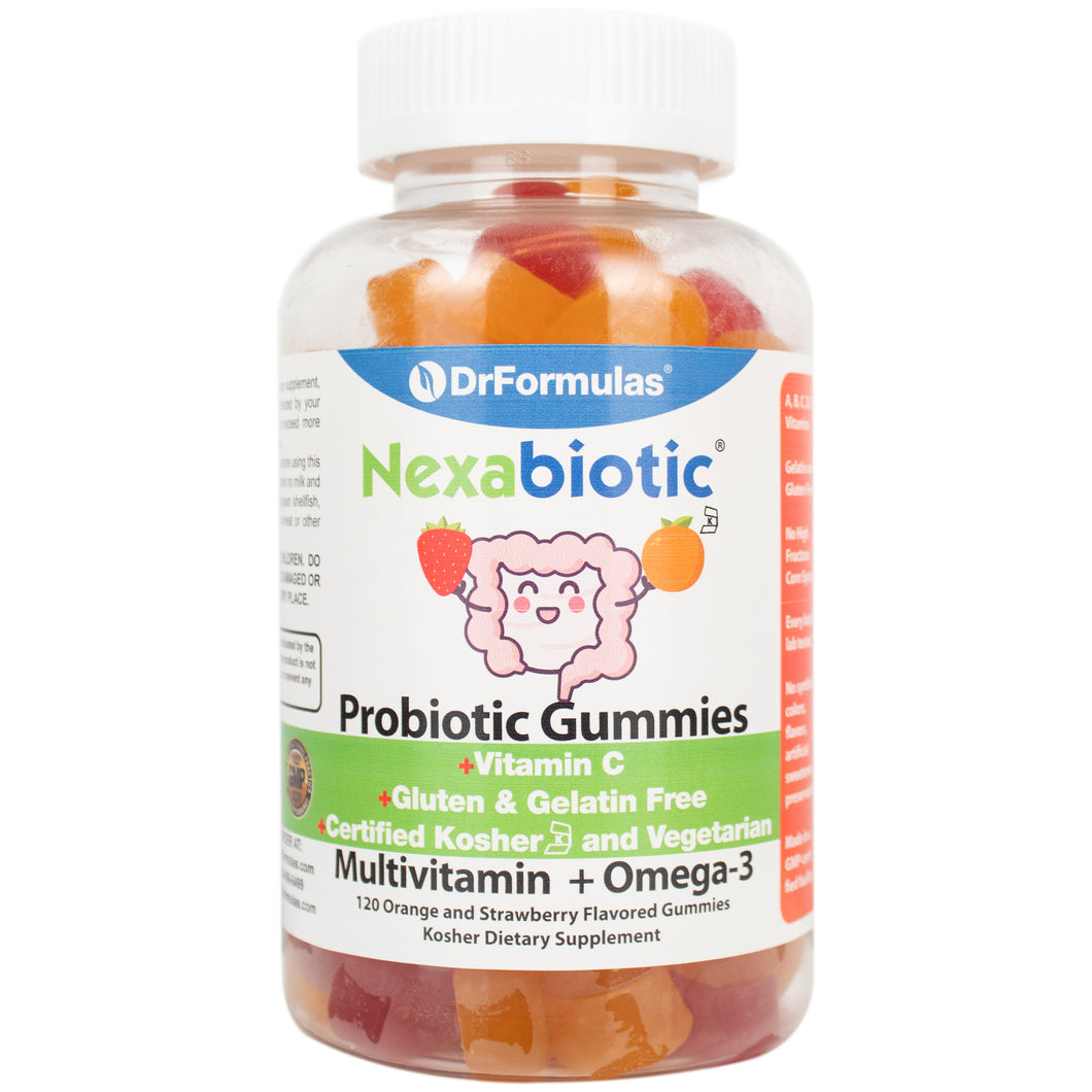Nexabiotic Multivitamin Probiotic Gummies with Omega-3 for Kids and Adults